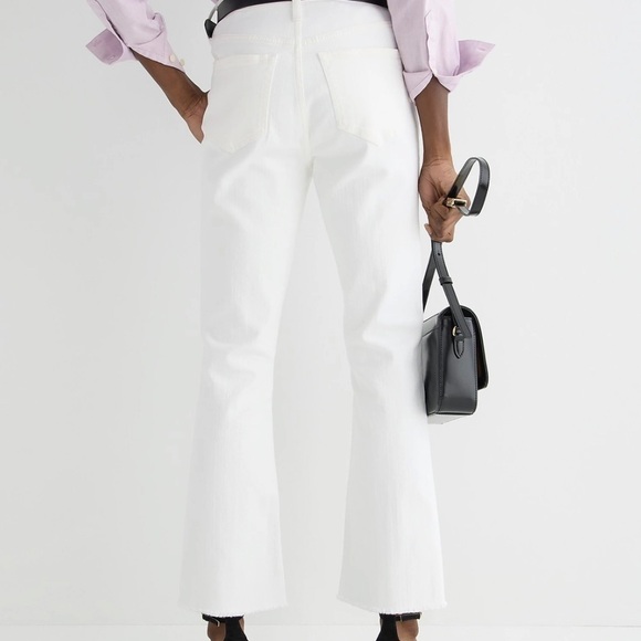 J crew 10” Demi boot crop jeans Billie white denim 28 - Picture 3 of 5